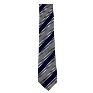 Donald Trump Men's 60" Necktie - Gold Bar - Blue & Gray Striped‎ 100% Silk Tie